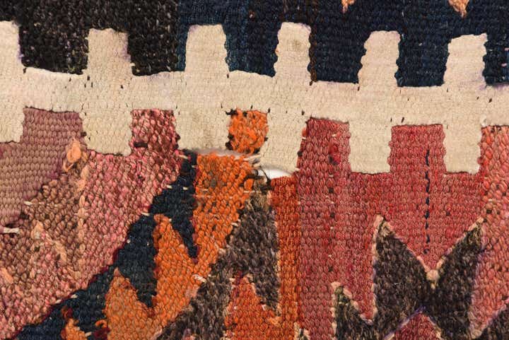 3' 10 x 10' 9 Hand Woven Kilim Fars Wool Runner Rug