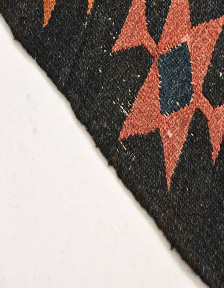 Detail image of 3' 10 x 10' 9  Hand Woven Kilim Fars Wool Runner Rug
