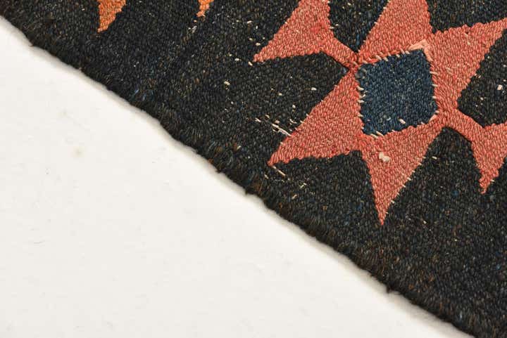 3' 10 x 10' 9 Hand Woven Kilim Fars Wool Runner Rug