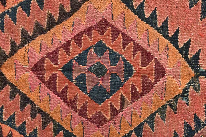 3' 10 x 10' 9 Hand Woven Kilim Fars Wool Runner Rug