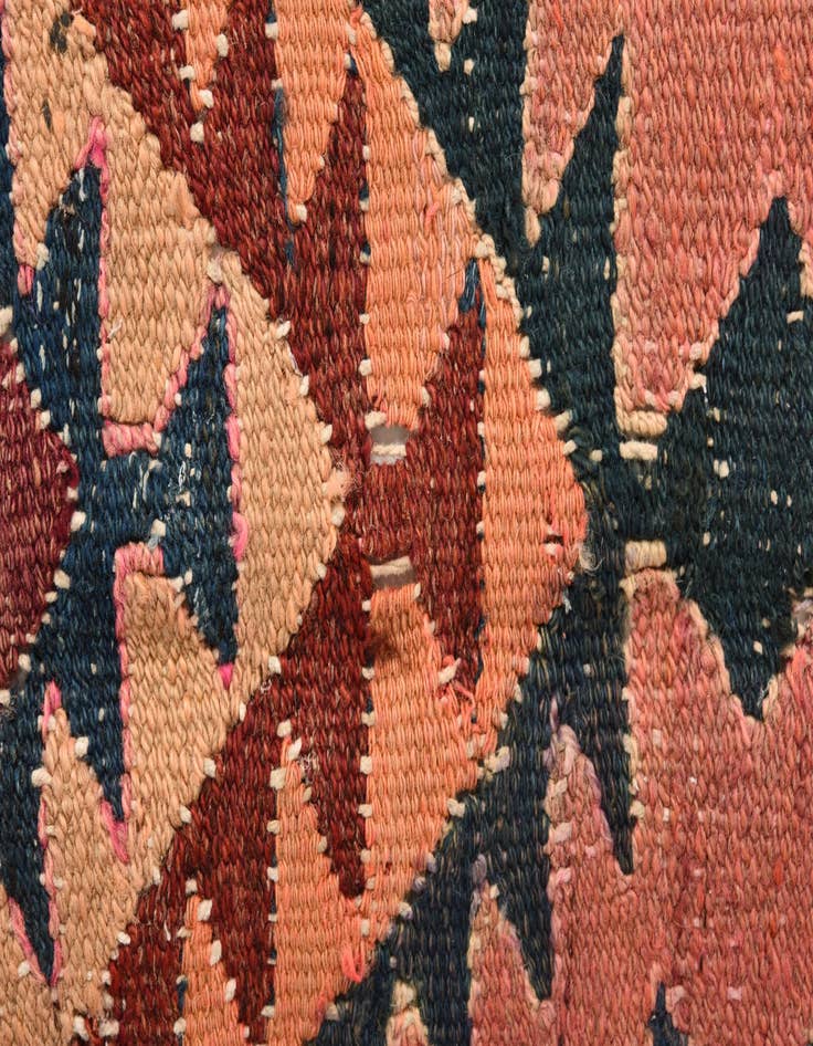 Detail image of 3' 10 x 10' 9  Hand Woven Kilim Fars Wool Runner Rug