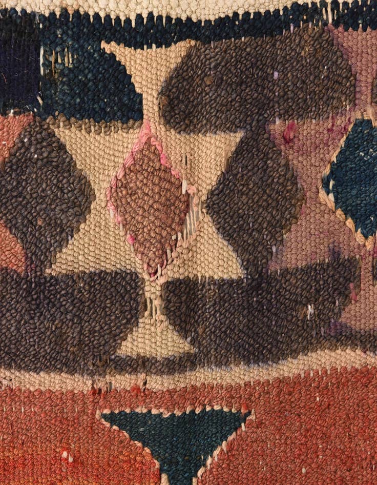 Detail image of 3' 10 x 10' 9  Hand Woven Kilim Fars Wool Runner Rug
