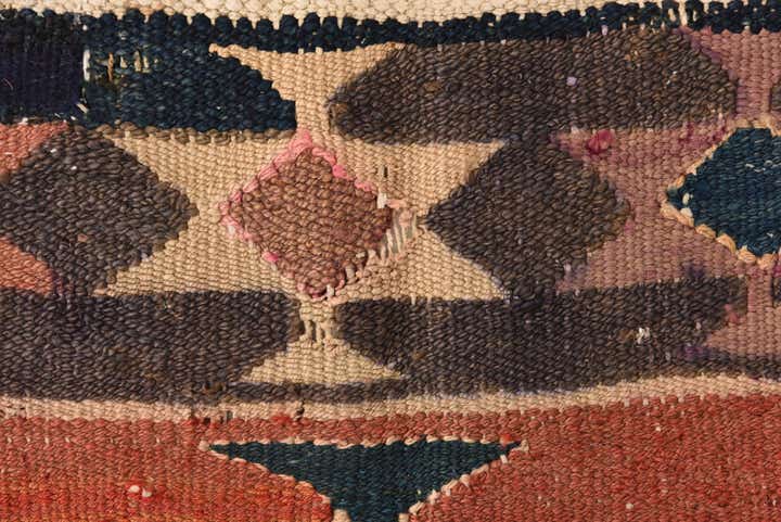3' 10 x 10' 9 Hand Woven Kilim Fars Wool Runner Rug