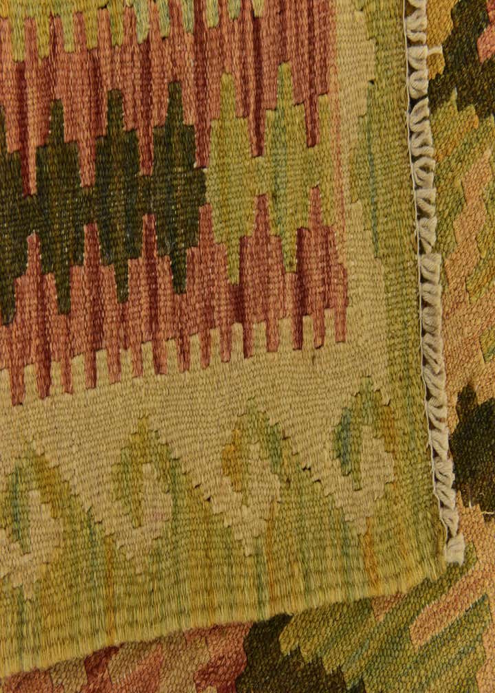 3' 3 x 6' 7 Hand Woven Kilim Maymana Wool Runner Rug