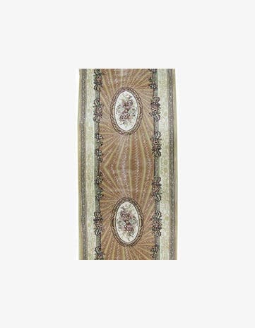 Salmon Tabriz Design Runner Rug