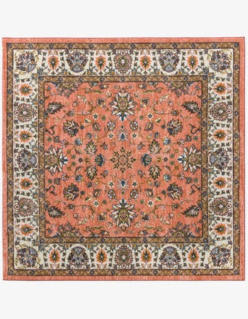 Salmon Medina Square Rug