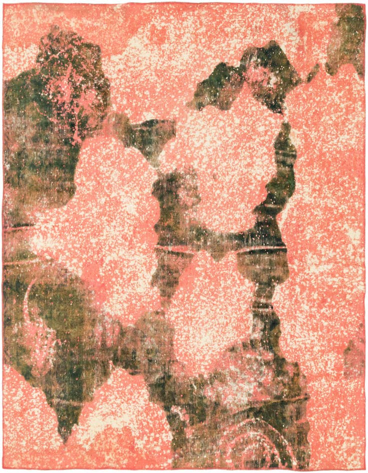 Detail image of 8' x 8' 8 Hand Knotted Ultra Vintage Persian Wool Square Rug