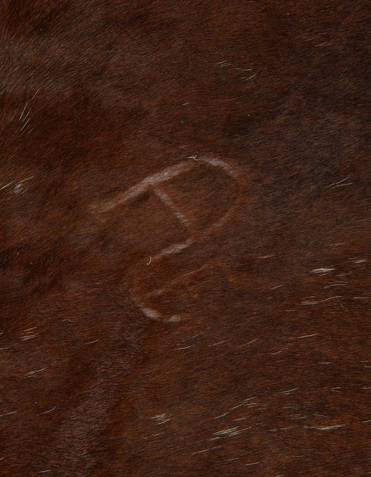 Detail image of 6' 7 x 7' 5 Cowhide Leather Rug