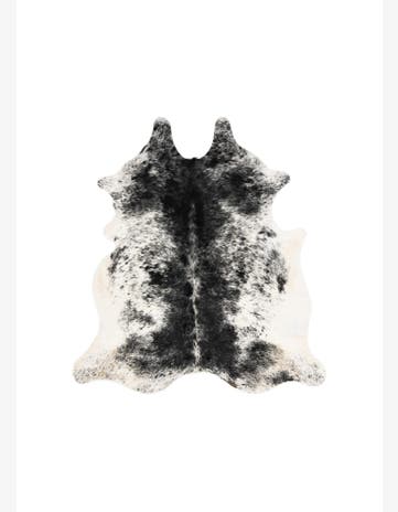6' x 6' 8 Cowhide Leather Rug