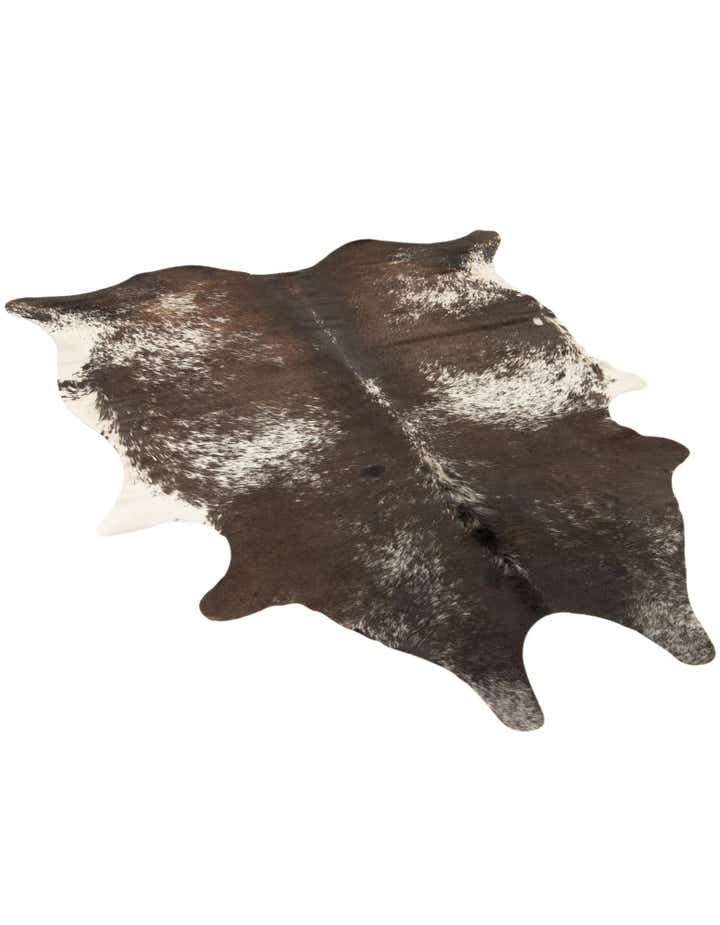 5' 7 x 6' 5 Cowhide Leather Rug