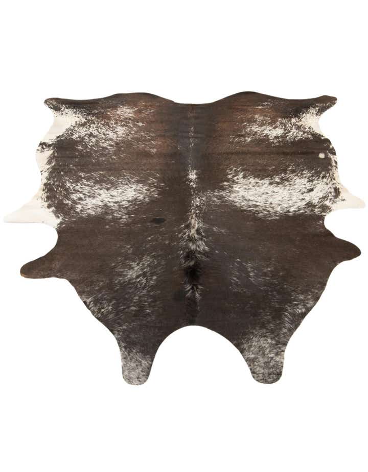 5' 7 x 6' 5 Cowhide Leather Rug