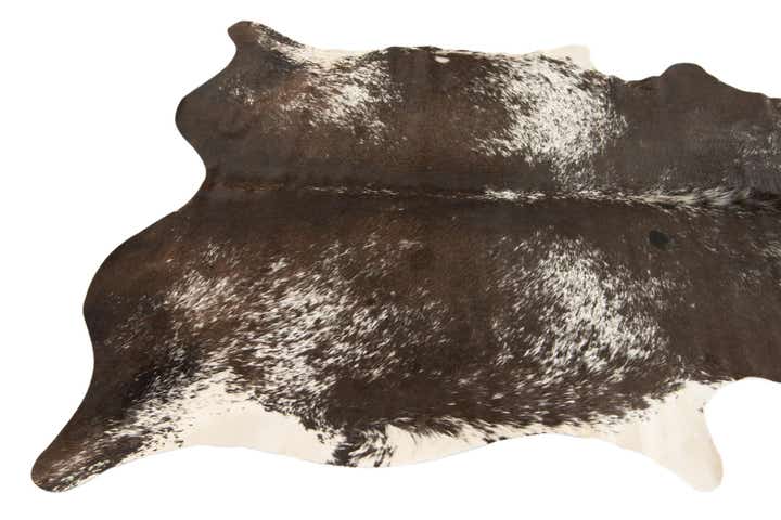 5' 7 x 6' 5 Cowhide Leather Rug