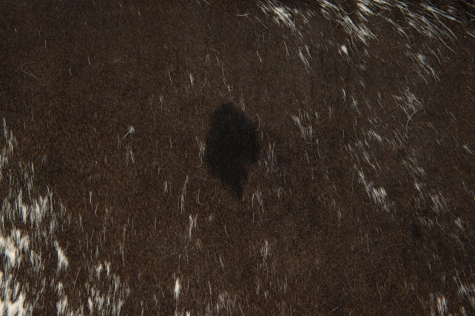 5' 7 x 6' 5 Cowhide Leather Rug