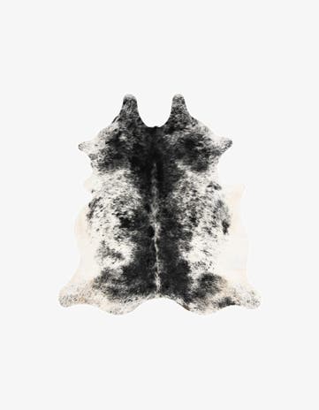 6' x 6' 8 Cowhide Leather Rug