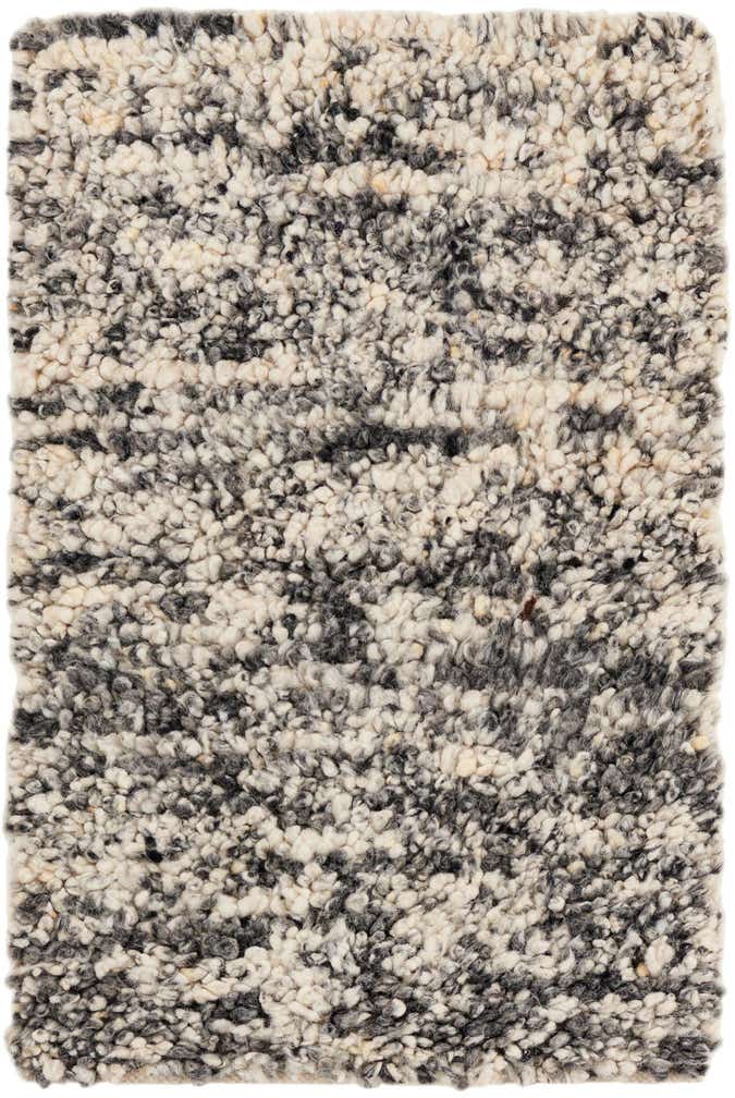 2' x 3' 1 Hand Woven Haka Deluxe Shag Rug