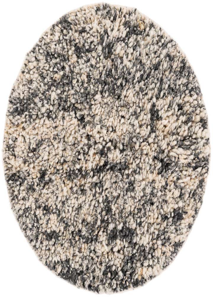 3' 1 x 3' 1 Hand Woven Haka Deluxe Shag Round Rug