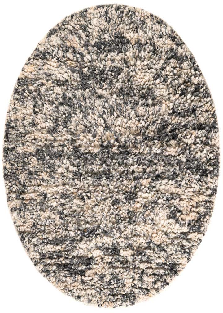 4' 1 x 4' 1 Hand Woven Haka Deluxe Shag Round Rug