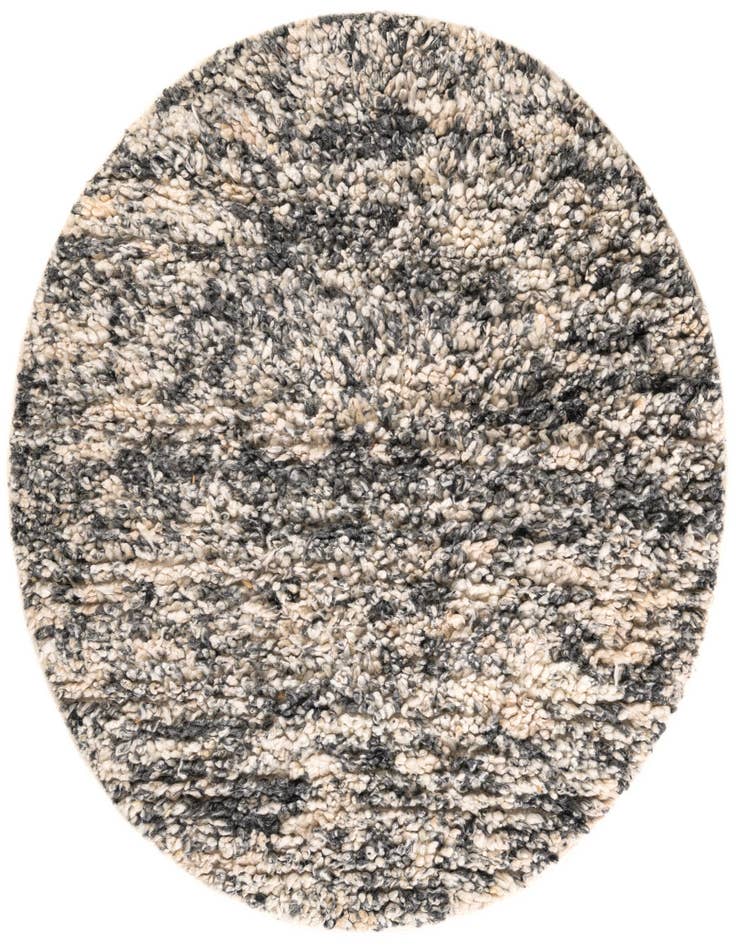 Detail image of 4' 1 x 4' 1 Hand Woven Haka Deluxe Shag Round Rug