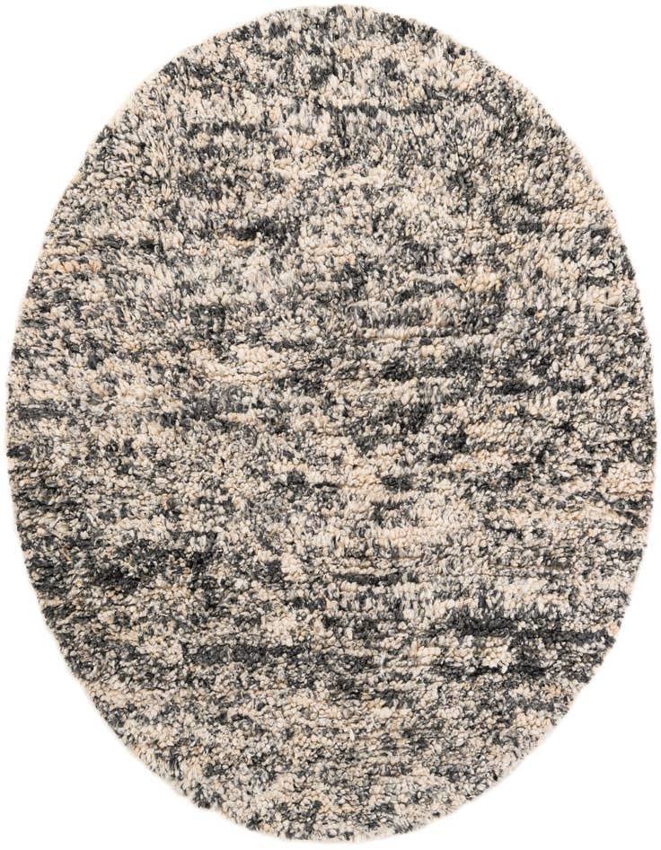 Detail image of 6' 1 x 6' 1 Hand Woven Haka Deluxe Shag Round Rug