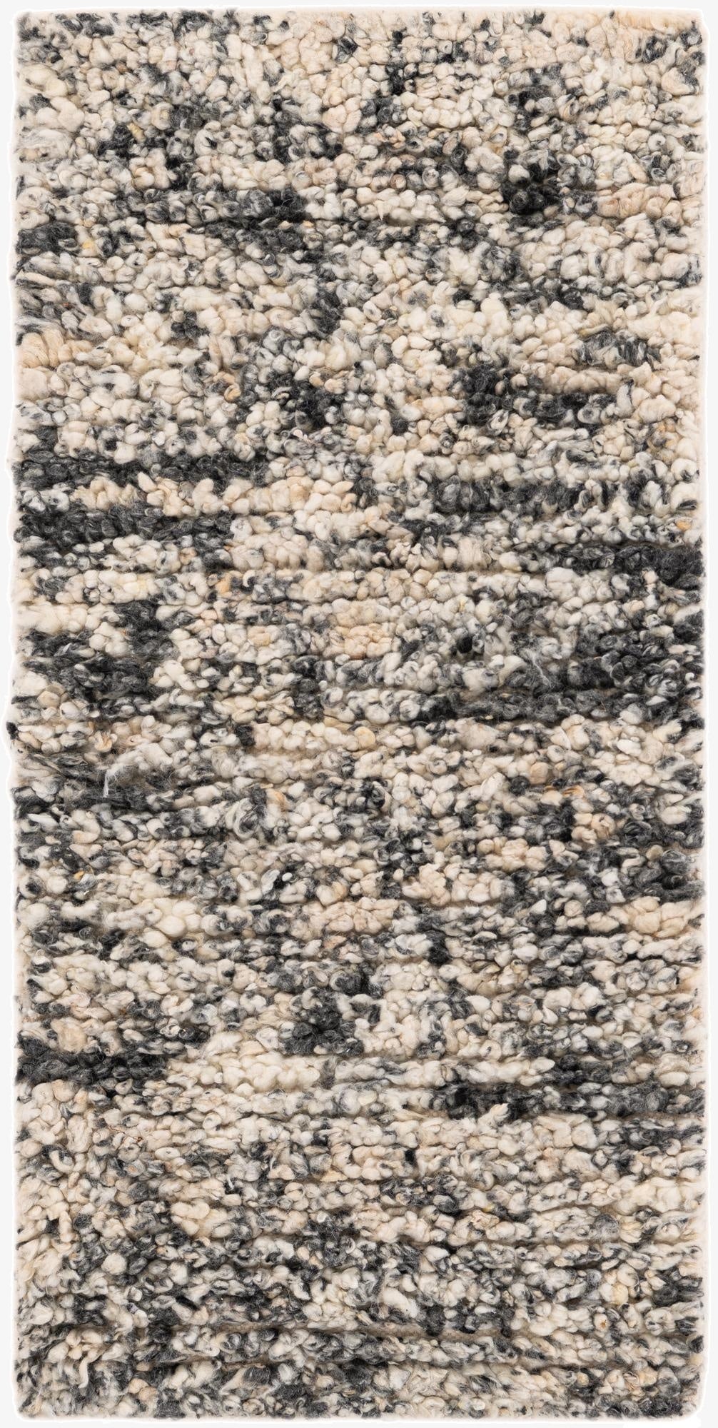 2' x 4' 1  Hand Woven Haka Deluxe Shag Runner Rug