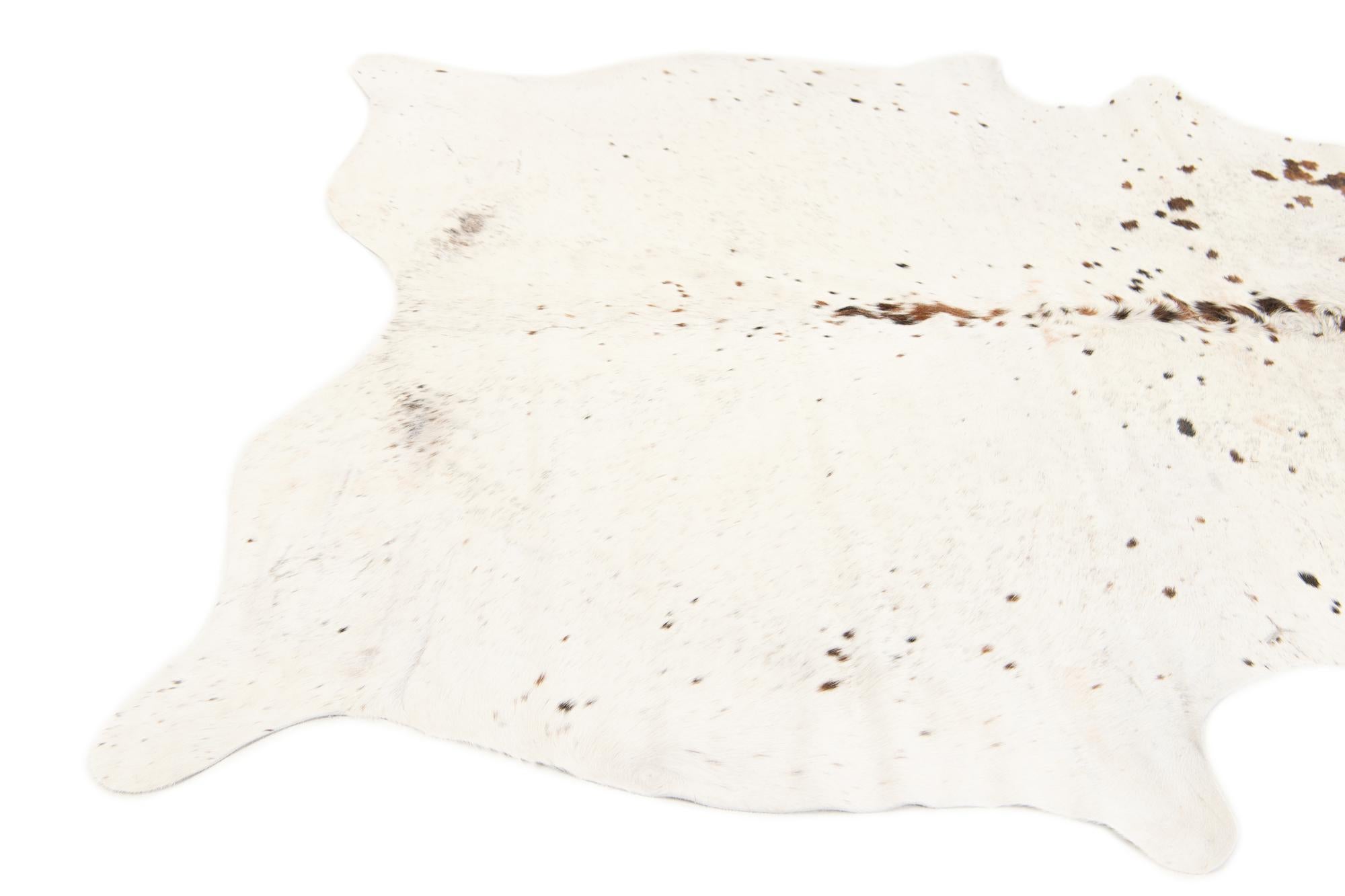 5' 1 x 6' 2 Cowhide Leather Square Rug