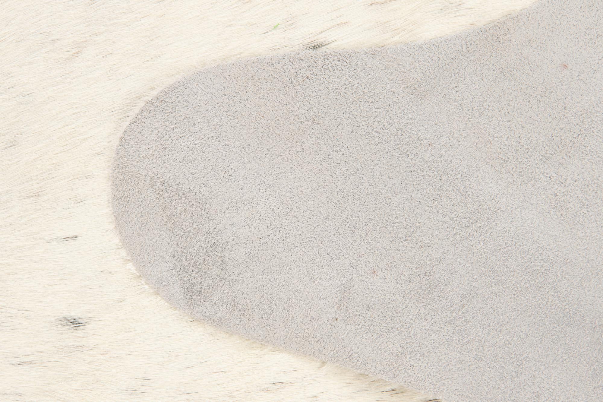 5' 1 x 6' 2 Cowhide Leather Square Rug