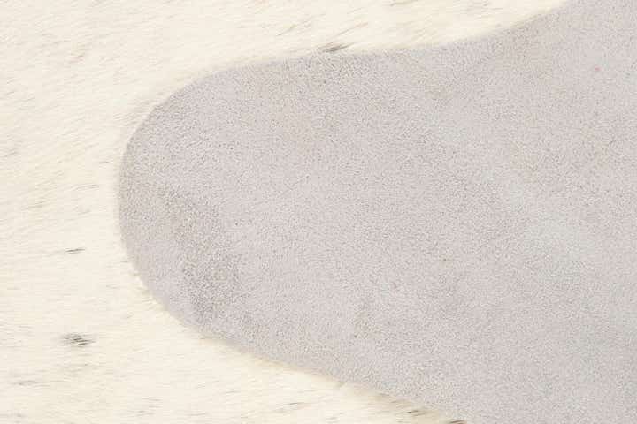 5' 1 x 6' 2 Cowhide Leather Square Rug