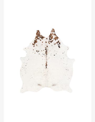5' 1 x 6' 2 Cowhide Leather Square Rug