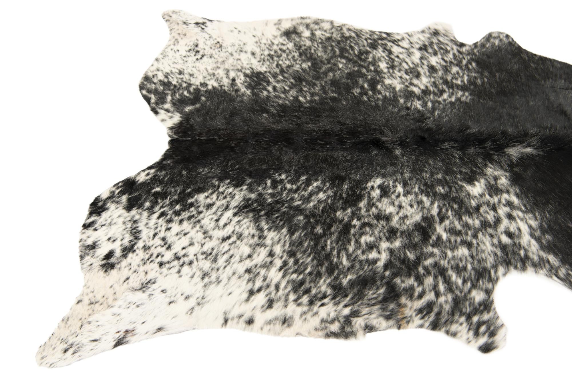 5' 3 x 5' 9 Cowhide Leather Square Rug