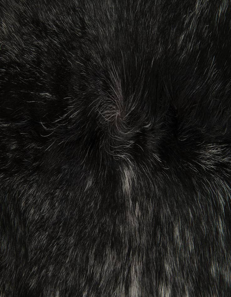 Detail image of 5' 3 x 5' 9 Cowhide Leather Square Rug