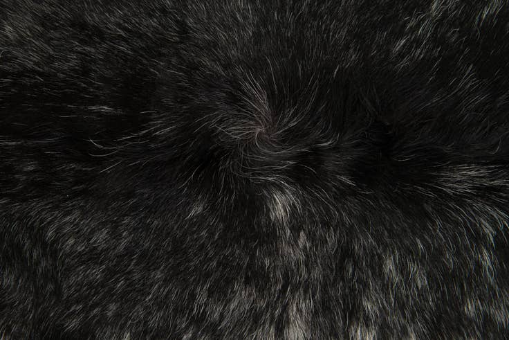 Detail image of 5' 3 x 5' 9 Cowhide Leather Square Rug