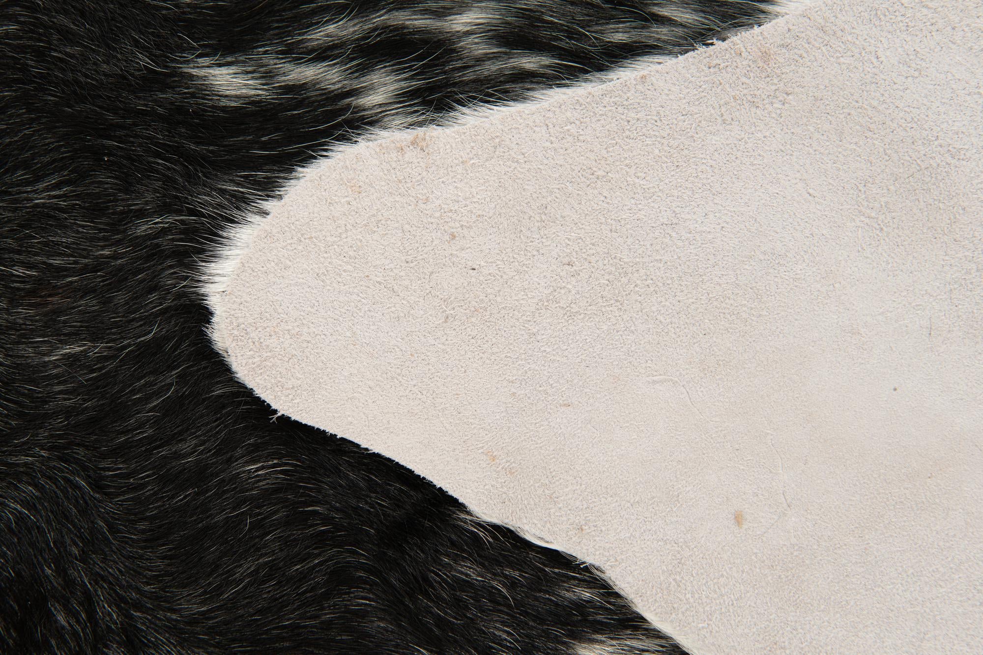 5' 3 x 5' 9 Cowhide Leather Square Rug