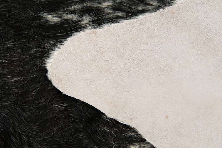 5' 3 x 5' 9 Cowhide Leather Square Rug