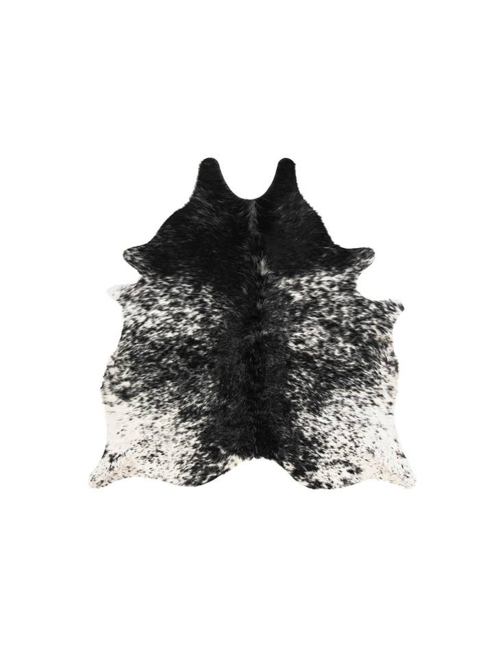 Detail image of 5' 3 x 5' 9 Cowhide Leather Square Rug