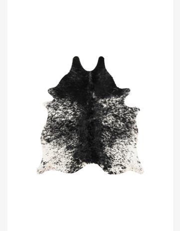 5' 3 x 5' 9 Cowhide Leather Square Rug