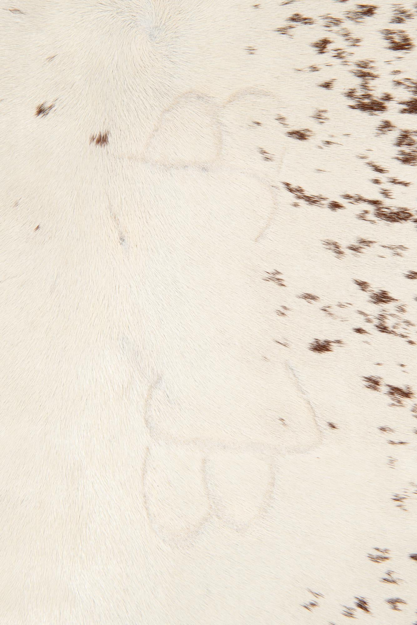 5' 7 x 5' 7 Cowhide Leather Square Rug