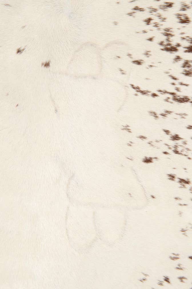 5' 7 x 5' 7 Cowhide Leather Square Rug
