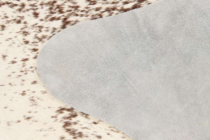 5' 7 x 5' 7 Cowhide Leather Square Rug