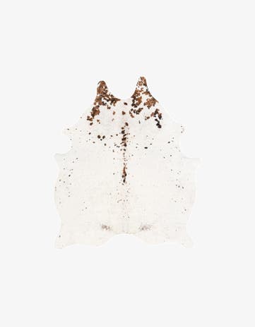 5' 1 x 6' 2 Cowhide Leather Square Rug