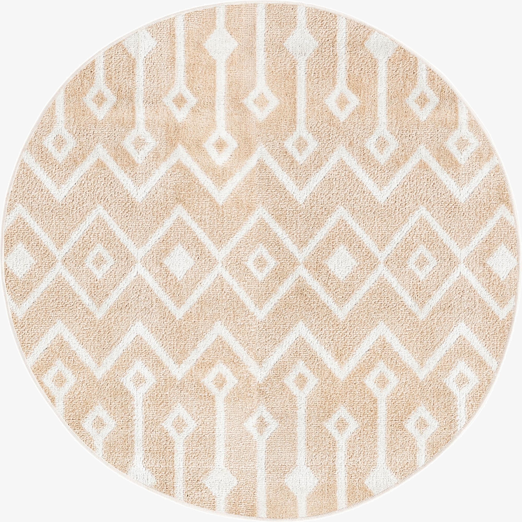 3' x 3' Bohemian Trellis Round Rug