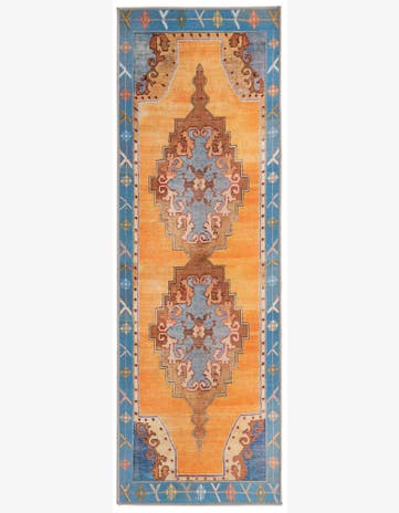 Sanderson · Border Washable Rug, orange