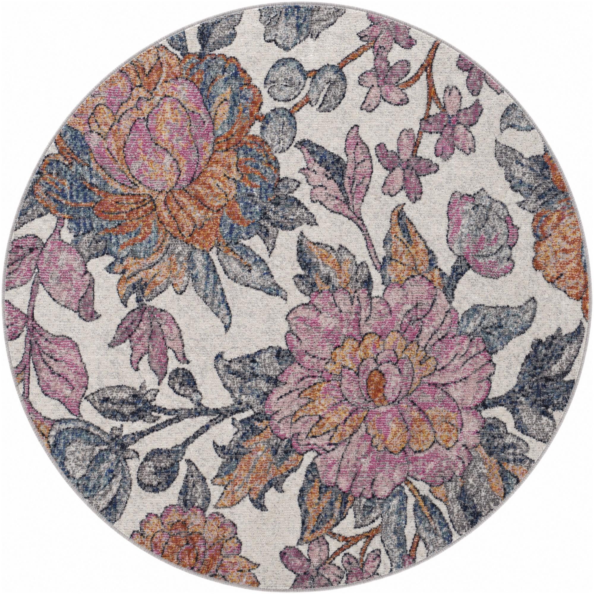Sandstone · Floral / botanical rug, multi