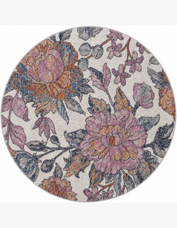 Sandstone · Floral / botanical rug, multi