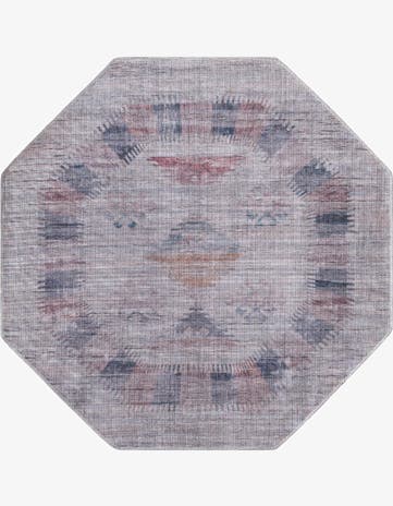 Sandy and Ivory Washable Sisu Octagon Rug