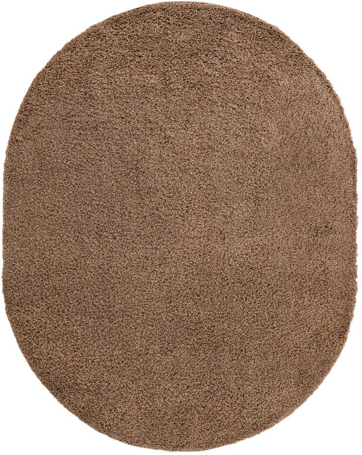 Detail image of 7' 10 x 10' Solid Shag Oval Rug