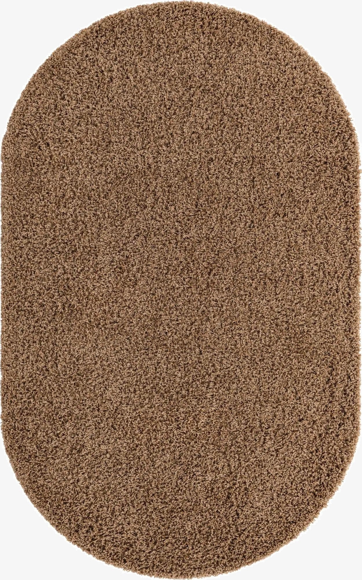 Primary image 5' 3 x 8' Solid Shag Oval Rug