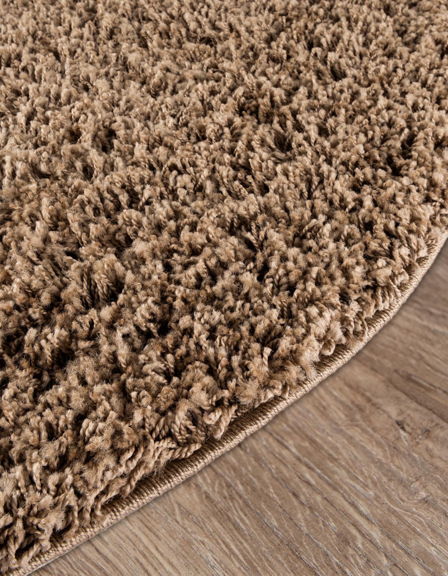 7' 10 x 7' 10 Solid Shag Round Rug