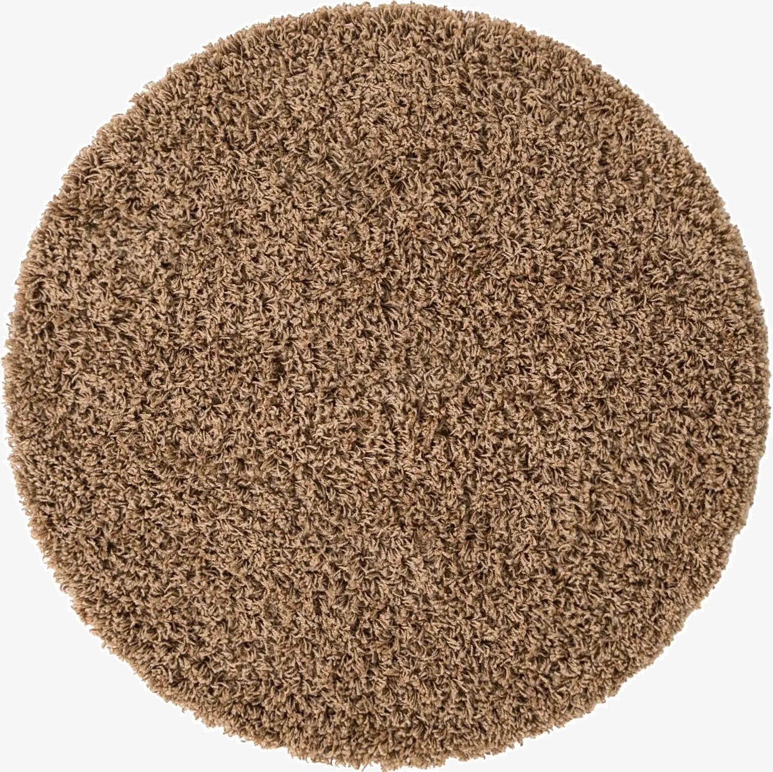 Primary image 3' x 3' Solid Shag Round Rug