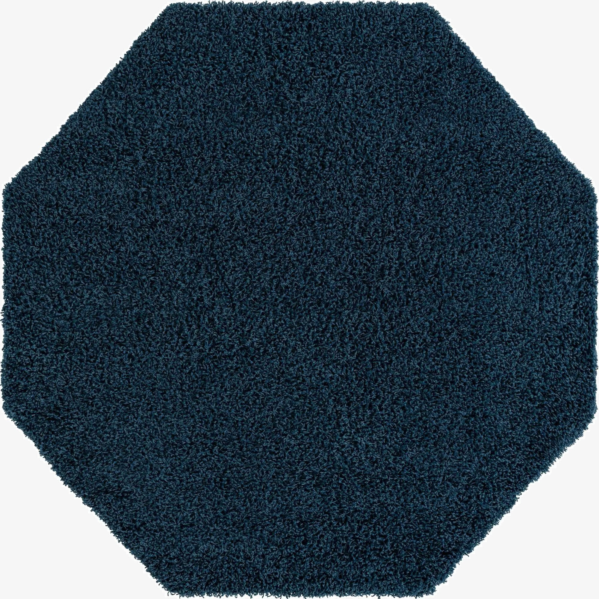 6' x 6' Solid Shag Octagon Rug