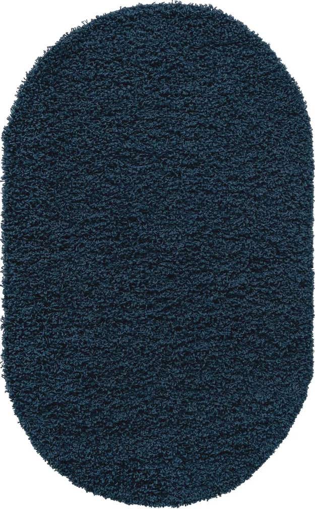 3' x 5' 3 Solid Shag Oval Rug